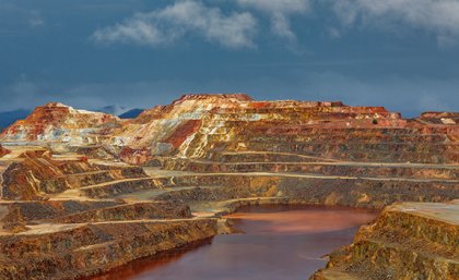 A mine waste site